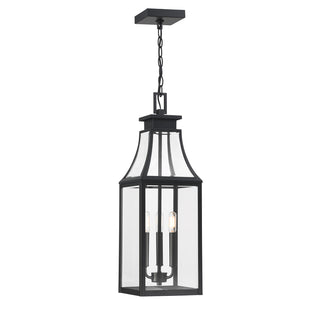 Emery 3-Light Outdoor Hanging Lantern in Matte Black