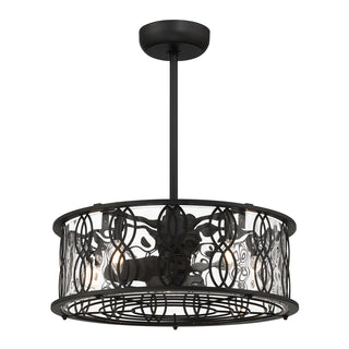 Snowden 5-Light LED Fan D'Lier in Matte Black