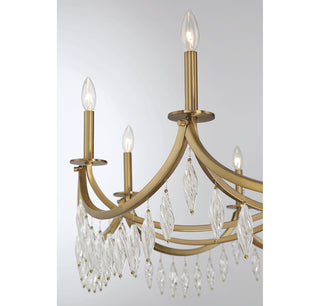 Kameron 10-Light Chandelier in Warm Brass
