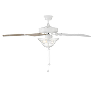 52" 2-Light Ceiling Fan in Bisque White