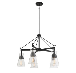 Lakewood 5-Light Chandelier in Matte Black