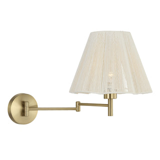 Rosa 1-Light Wall Sconce in Noble Brass by Breegan Jane