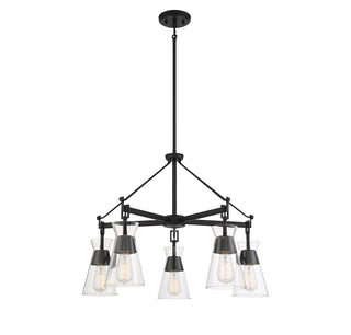 Lakewood 5-Light Chandelier in Matte Black