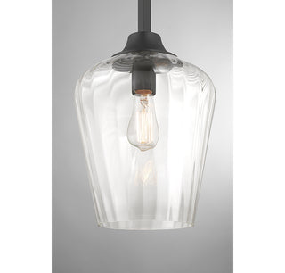 Carlton 1-Light Pendant in Matte Black