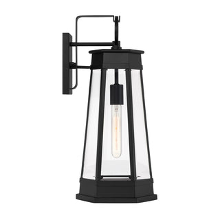 Payne 1-Light Outdoor Wall Lantern in Matte Black
