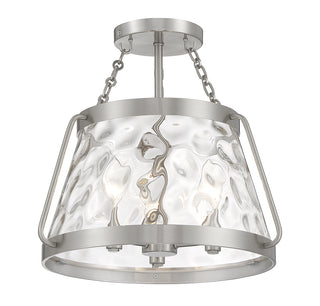 Crawford 3-Light Ceiling Light in Satin Nickel