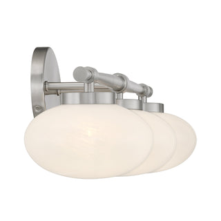 Barrow 3-Light Bathroom Vanity Light in Satin Nickel