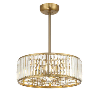 Janus 6-Light Fan D'Lier in Warm Brass