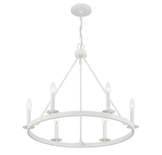 6-Light Chandelier in Bisque White