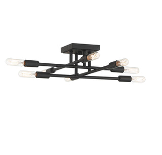 Lyrique 8-Light Ceiling Light in Matte Black