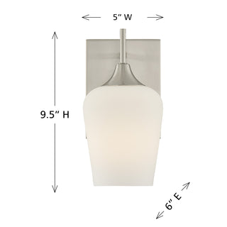 Octave 1-Light Wall Sconce in Satin Nickel