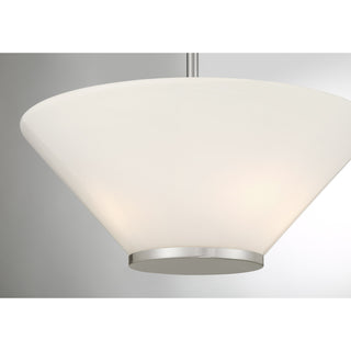Blair 3-Light Convertible Semi-Flush or Pendant in Satin Nickel