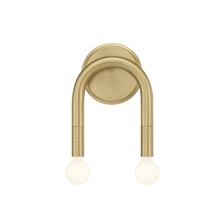 2-Light Wall Sconce in Natural Brass