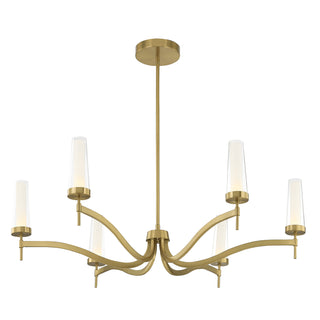 Butler 6-Light Chandelier in Warm Brass