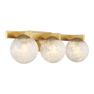 Darien 3-Light Bathroom Vanity Light in Warm Brass