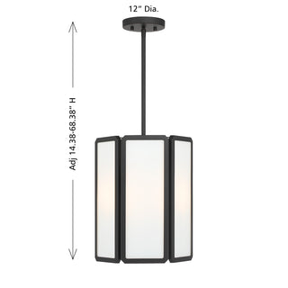 Leeds 3-Light Pendant in Matte Black
