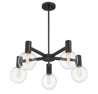 Wright 5-Light Chandelier in Matte Black