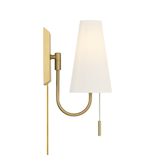 Wilkes 1-Light Wall Sconce in Warm Brass by Dann Foley