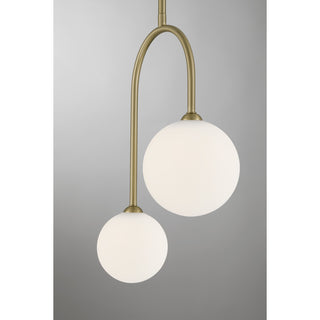 Chester 2-Light Pendant in Noble Brass