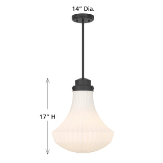 Bartlet 1-Light Pendant in Matte Black