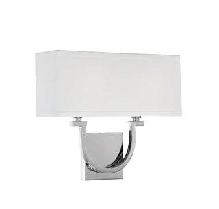 Rhodes 2-Light Wall Sconce in Polished Nickel