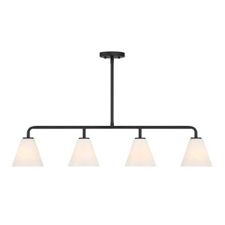 Blair 4-Light Linear Chandelier in Matte Black