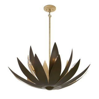 Loto 6-Light Pendant in Centura and Burnished Gold by Breegan Jane