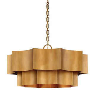 Shelby 6-Light Pendant in Gold Patina