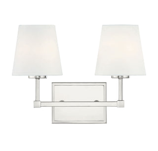 2-Light Bathroom Vanity Light in Polished Nickel