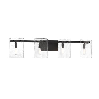 Genry 4-Light Bathroom Vanity Light in Matte Black