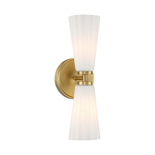 2-Light Wall Sconce in Natural Brass