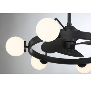 Gibson 6-Light Fan D'Lier in Matte Black