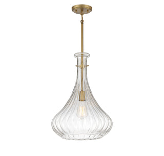 Bristo 1-Light Pendant in Warm Brass