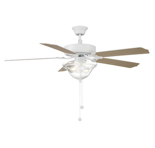 52" 2-Light Ceiling Fan in Bisque White