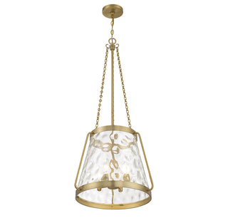 Crawford 4-Light Pendant in Warm Brass