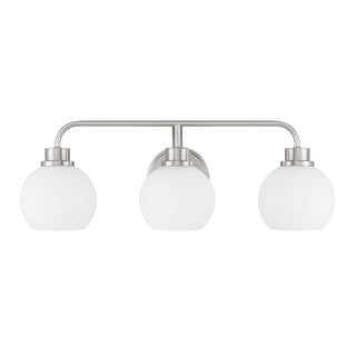 3-Light Bathroom Vanity Light in Brushed Nickel