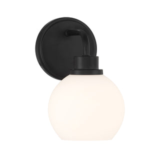 1-Light Wall Sconce in Matte Black