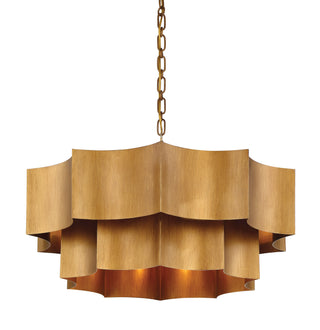 Shelby 6-Light Pendant in Gold Patina