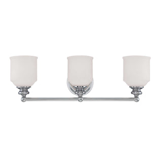 Melrose 3-Light Bathroom Vanity Light in Polished Chrome