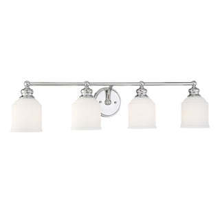 Melrose 4-Light Bathroom Vanity Light in Polished Chrome