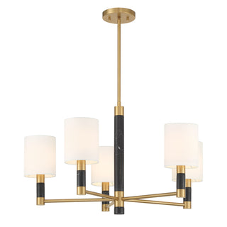 Conrad 5-Light Chandelier in Warm Brass