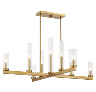 Carina 9-Light Chandelier in Warm Brass