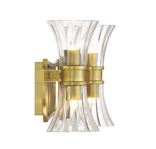 Bennington 4-Light LED Bathroom Vanity Light in Warm Brass