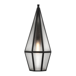 Peninsula 1-Light Outdoor Wall Lantern in Matte Black