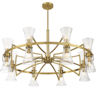 Bennington 16-Light Chandelier in Warm Brass