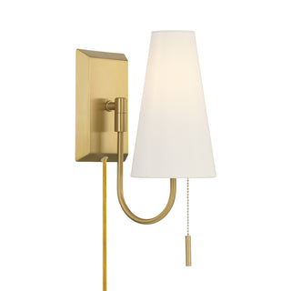 Wilkes 1-Light Wall Sconce in Warm Brass by Dann Foley