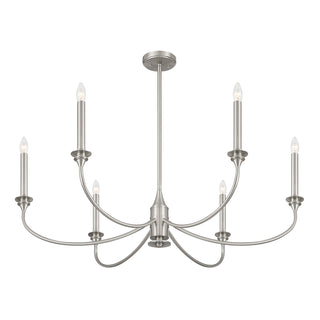 Coventry 6-Light Chandelier in Satin Nickel