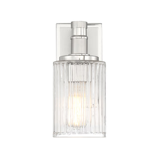 Concord 1-Light Wall Sconce in Silver and Polished Nickel