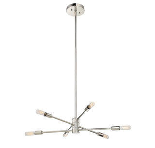 Lyrique 6-Light Chandelier in Polished Nickel