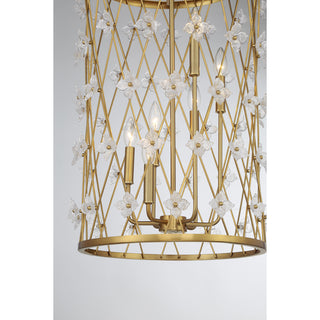 Bailey 6-Light Pendant in Warm Brass